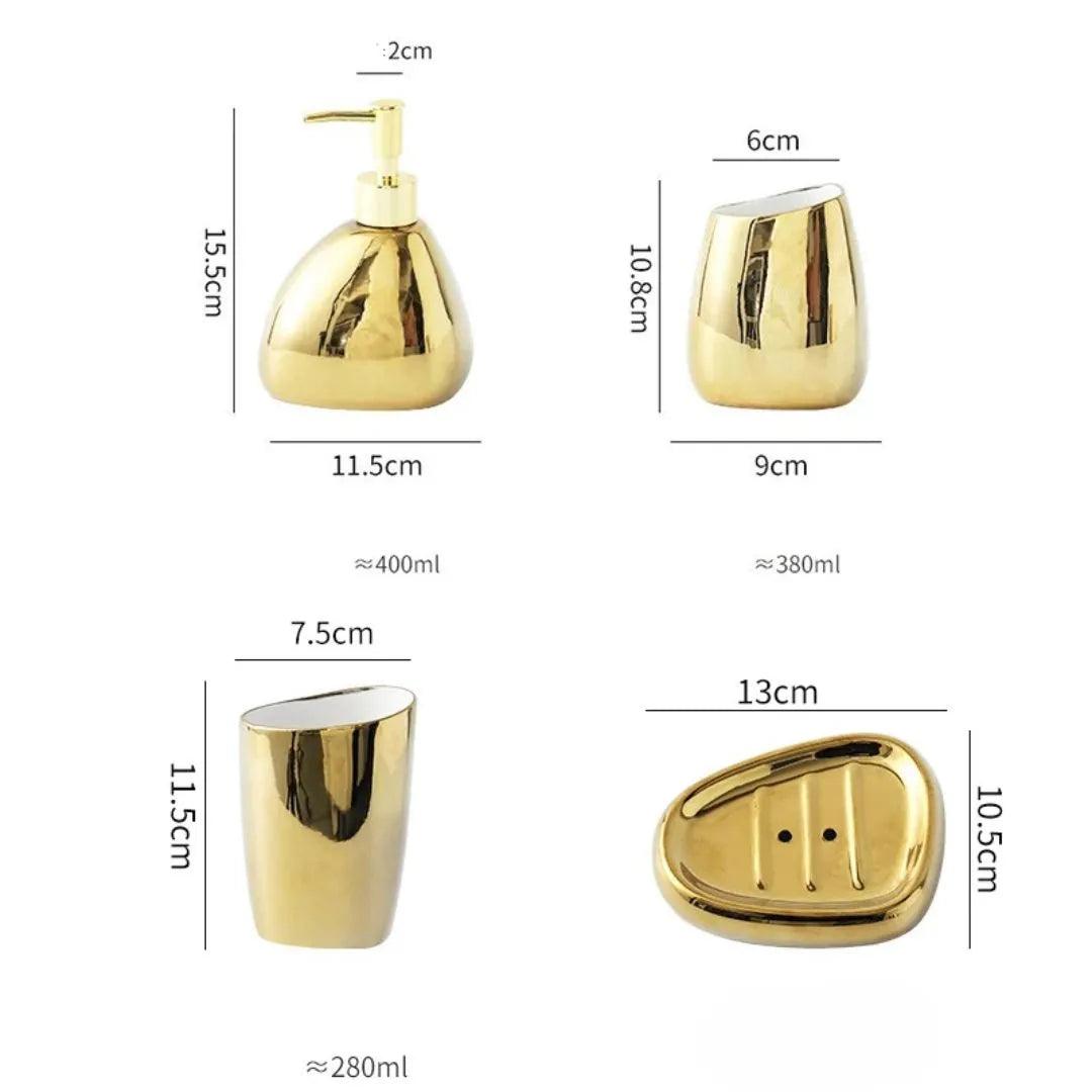 Acessórios Para Banheiro Kit Sofisticado 5 Peças - ForhouseS