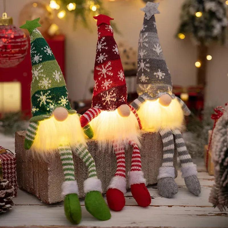 Decoração De Natal Gnomos Pernas Longas Enfeites Natalinos - ForhouseS