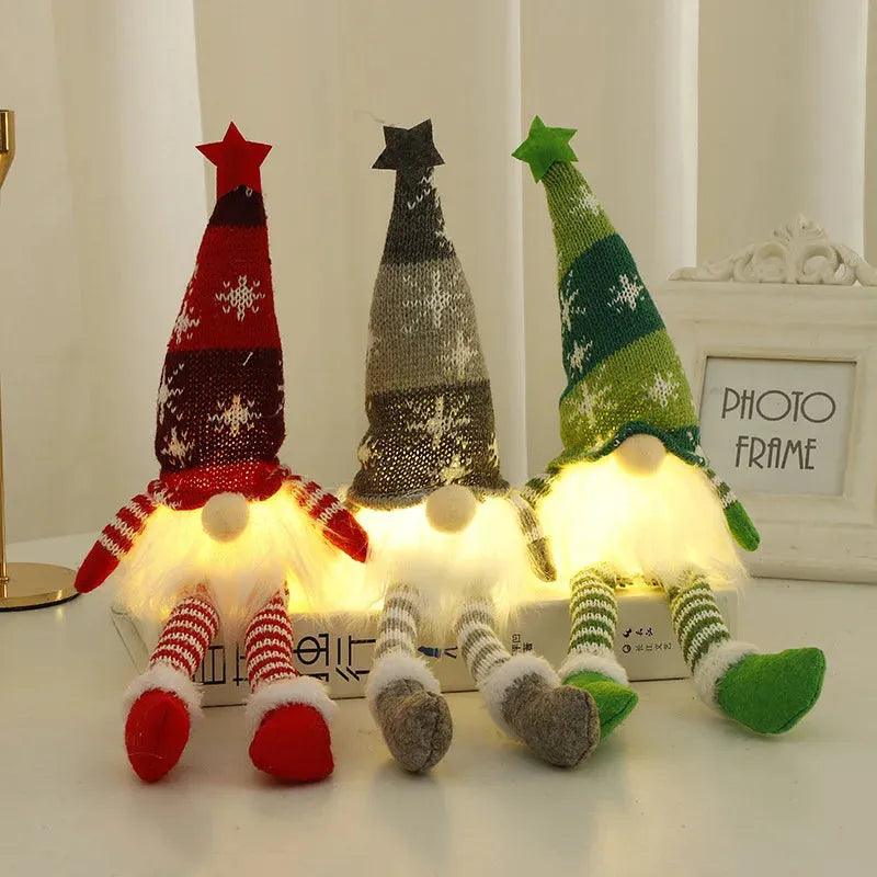 Decoração De Natal Gnomos Pernas Longas Enfeites Natalinos - ForhouseS