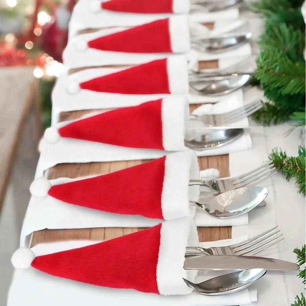 Decoração Mesa Posta Natal Kit De Proteção Talheres - ForhouseS