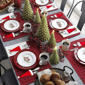 Decoração Mesa Posta Natal Kit De Proteção Talheres - ForhouseS