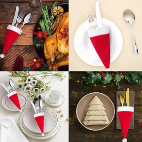 Decoração Mesa Posta Natal Kit De Proteção Talheres - ForhouseS