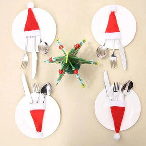 Decoração Mesa Posta Natal Kit De Proteção Talheres - ForhouseS