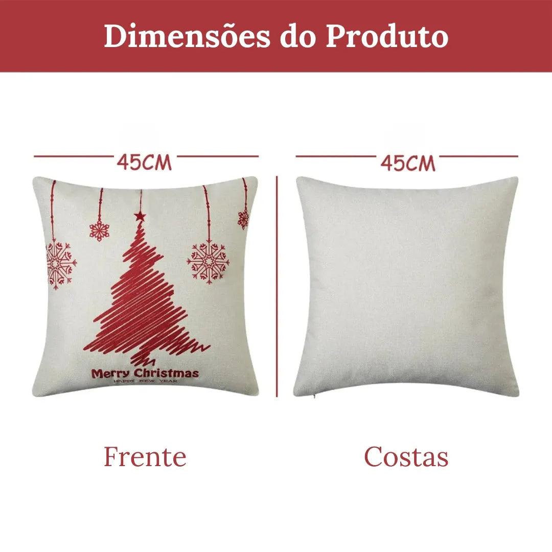 Decoração Natalina Capas de Almofada Kit 4 Peças - ForhouseS