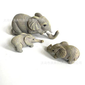 Estatueta Decorativa Elefante Família 3 peças - ForhouseS