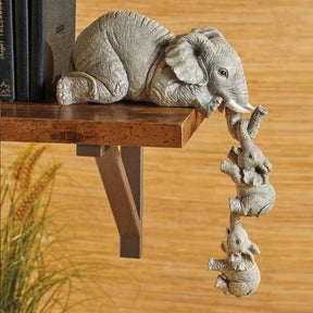 Estatueta Decorativa Elefante Família 3 peças - ForhouseS