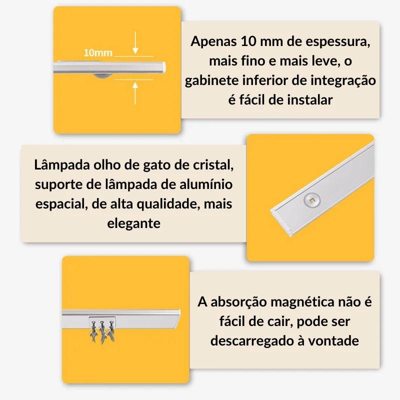 Luminária de Led Magnética com Sensor de Movimento - ForhouseS