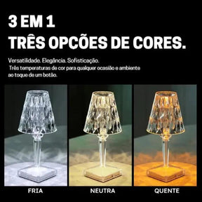 Luminária de Mesa Sem Fio 3 em 1 - ForhouseS