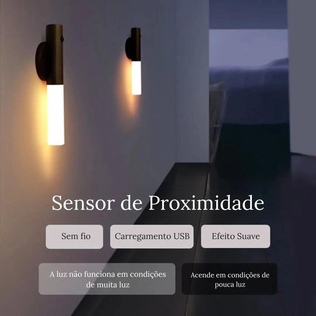 Luminária De Parede Sem Fio Luz Led Recarregável Com Sensor Movimento - ForhouseS