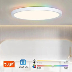 Luminária de Teto Plafon LED Redondo Inteligente Alexa Google Home - ForhouseS