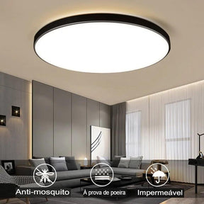 Luminária de Teto Plafon Led Sobrepor Decorativa Moderna Redonda - ForhouseS