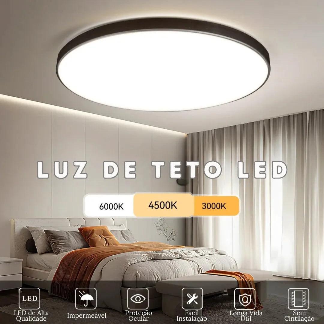 Luminária de Teto Plafon Led Sobrepor Redondo Moderno - ForhouseS