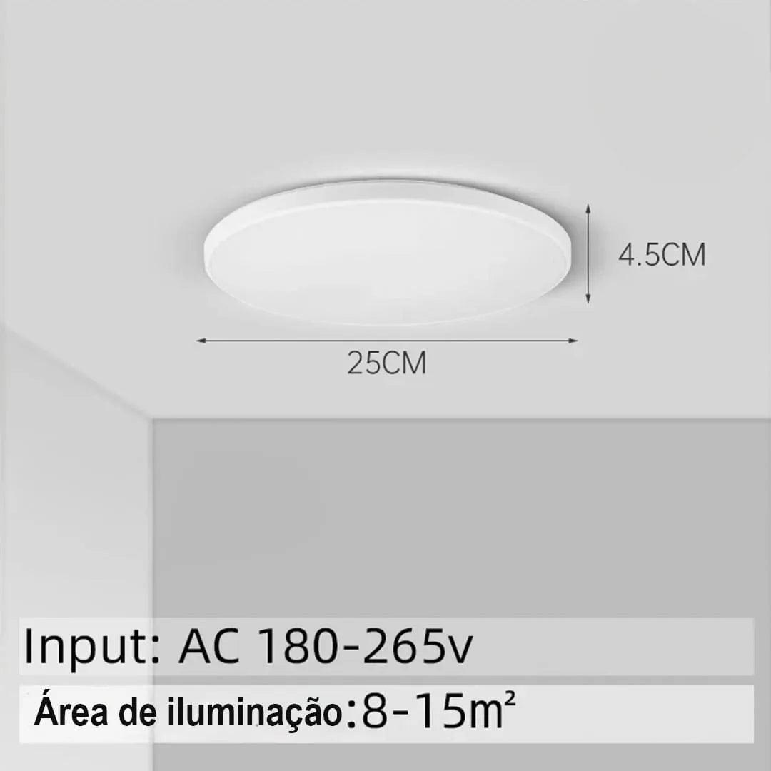 Luminária de Teto Plafon Led Sobrepor Redondo Moderno - ForhouseS