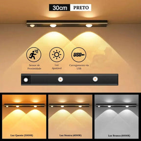 Luminária LED p/ Armário com Sensor de Movimento Sem Fio - ForhouseS
