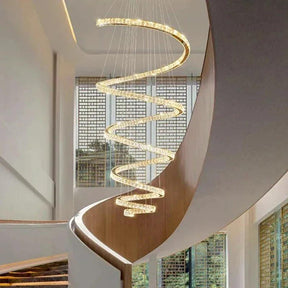 Lustre Circular Cristal Moderno Pendente Para Sala De Jantar - ForhouseS