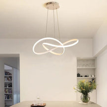 Lustre Circular Pendente Moderno Duplo em LED - ForhouseS