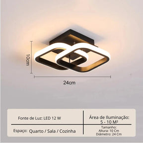 Lustre Para Sala Moderno em LED - ForhouseS