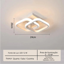 Lustre Para Sala Moderno em LED - ForhouseS