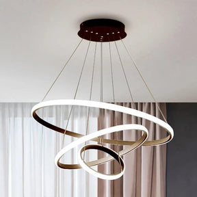 Lustre Pendente Circular Triplo em LED - ForhouseS