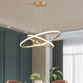 Lustre Pendente Circular Triplo em LED - ForhouseS