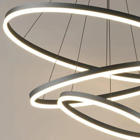 Lustre Pendente Circular Triplo em LED - ForhouseS