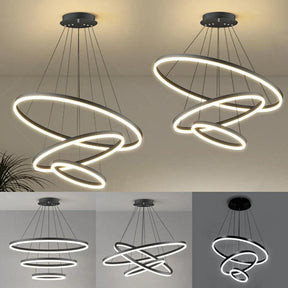 Lustre Pendente Circular Triplo em LED - ForhouseS