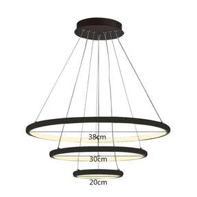 Lustre Pendente Circular Triplo em LED - ForhouseS