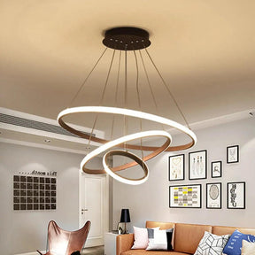 Lustre Pendente Circular Triplo em LED - ForhouseS