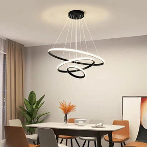 Lustre Pendente Circular Triplo em LED - ForhouseS