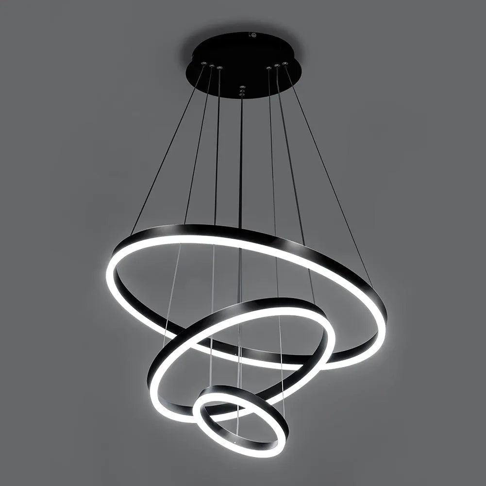 Lustre Pendente Circular Triplo em LED - ForhouseS