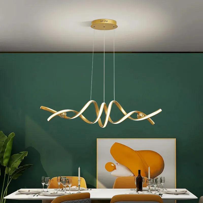 Lustre Pendente de Linear Ondas Minimalista - ForhouseS