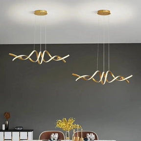 Lustre Pendente de Linear Ondas Minimalista - ForhouseS