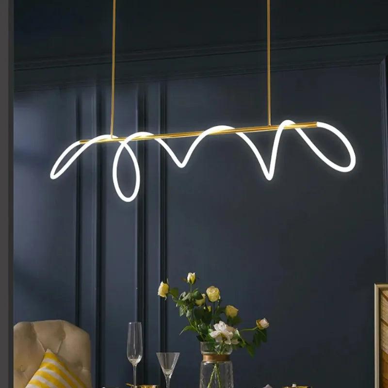 Lustre Pendente Led Moderno Para Sala - ForhouseS