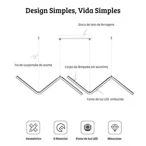 Lustre Pendente Moderno - Minimalista Premium - ForhouseS