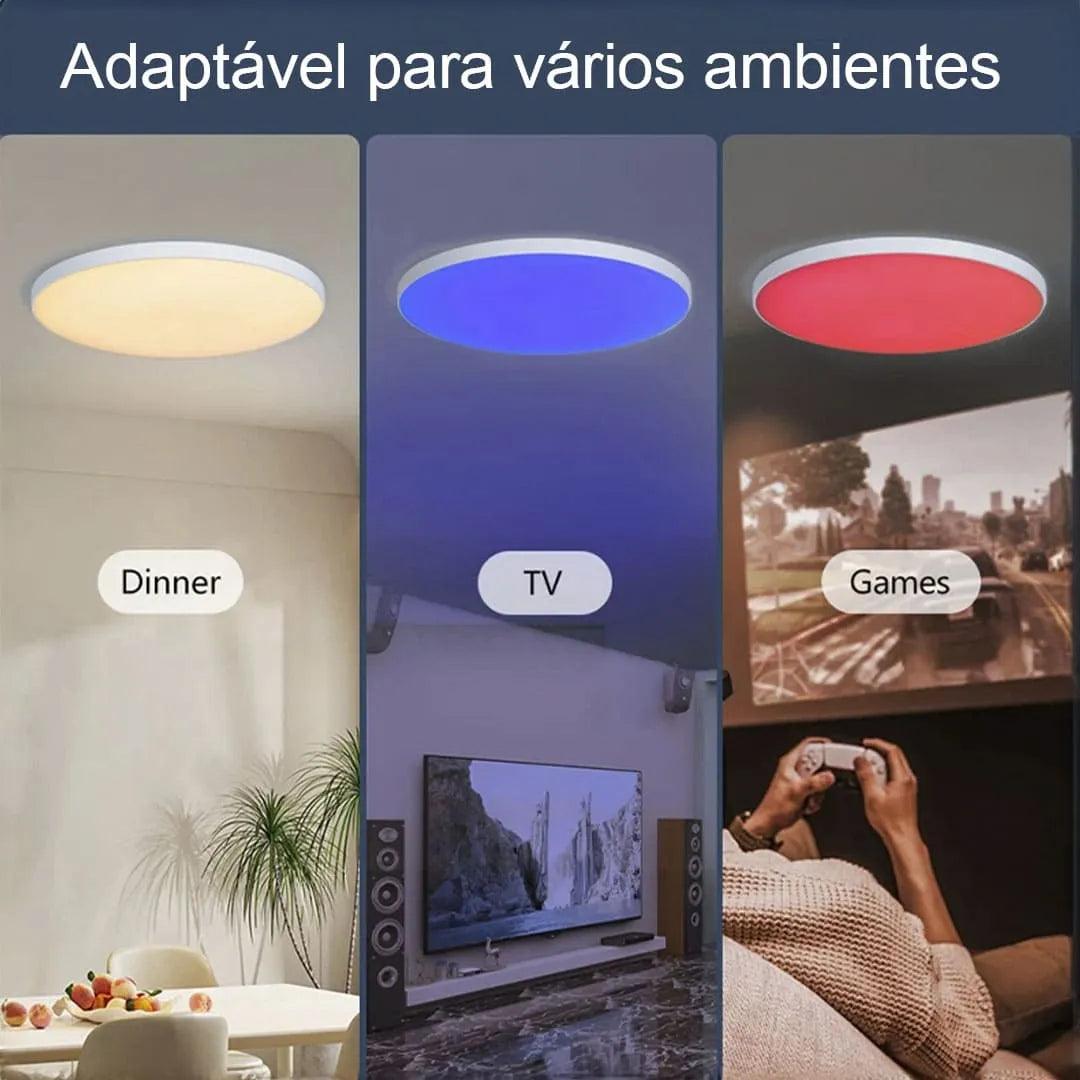 Plafon Led Sobrepor Redondo Smart Home Led Lights WIFI Voice Control Alexa Google Yandex - ForhouseS