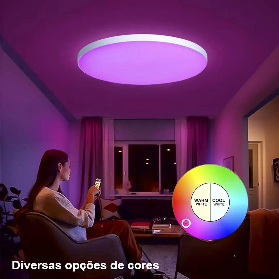 Plafon Led Sobrepor Redondo Smart Home Led Lights WIFI Voice Control Alexa Google Yandex - ForhouseS