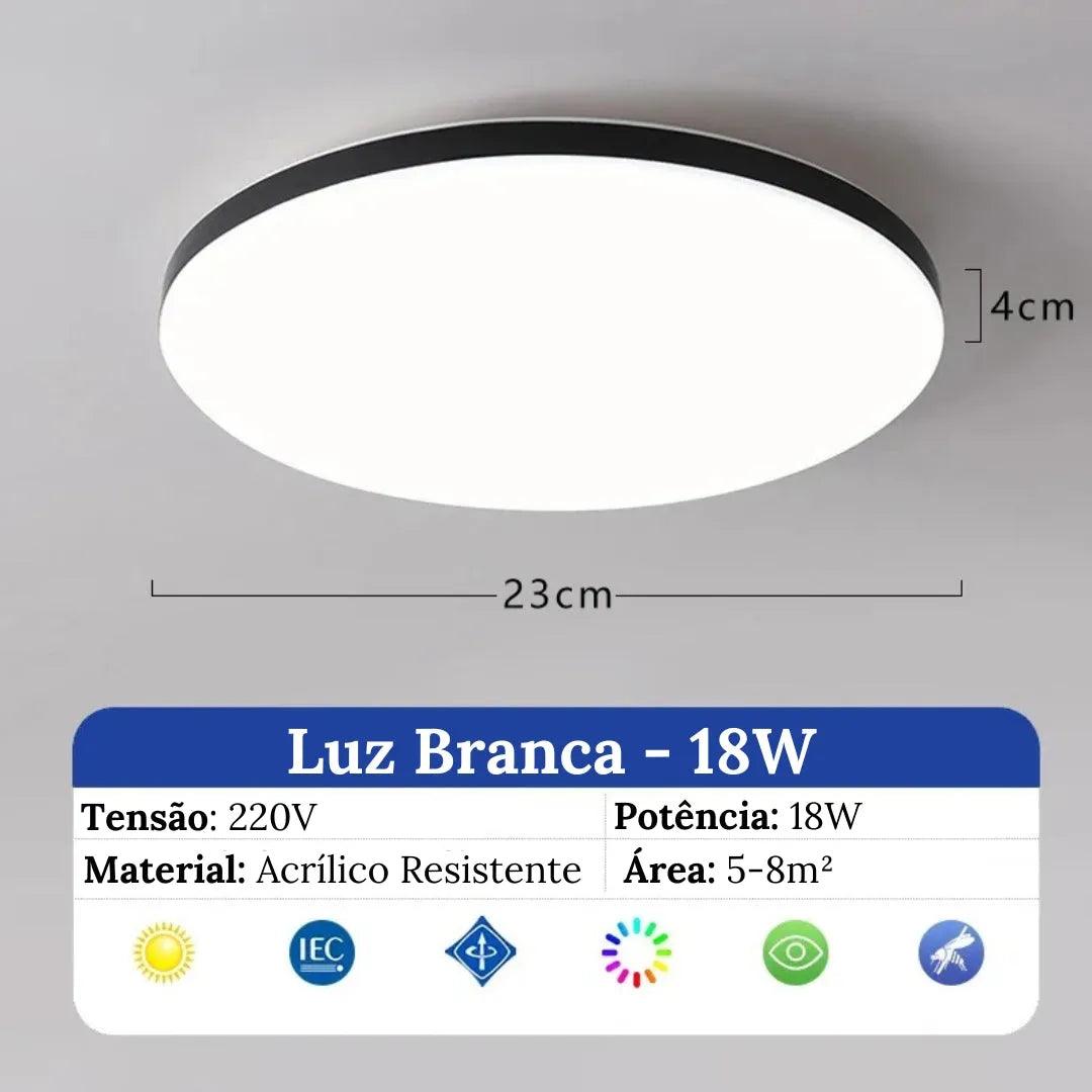 Plafon Redondo Led Sobrepor De Embutir Orion - ForhouseS