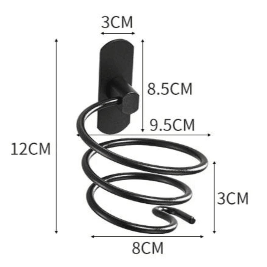 Suporte de Parede em Espiral para Secador de Cabelo para Banheiro - ForhouseS