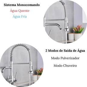 Torneira Para Cozinha Gourmet Monocomando Com Filtro Neptunus - ForhouseS